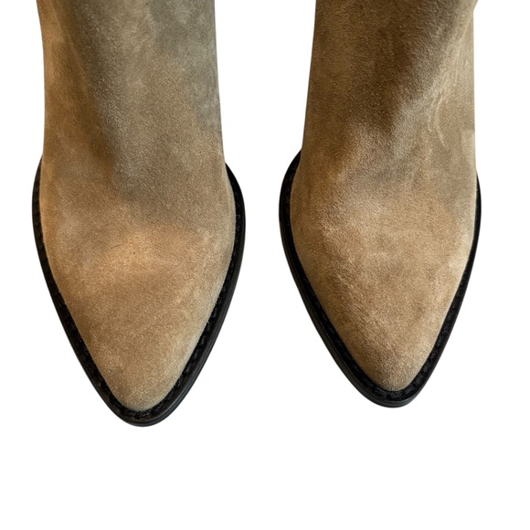 Grungemama Pull On Suede Pointy Toe Mid Calf Western Boots, Sz EU 39 - Picture 10 of 15